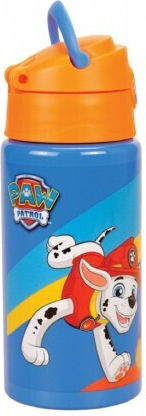 Gim Flip Kids Water Bottle Thermos Paw Patrol Aluminium with Straw 500ml