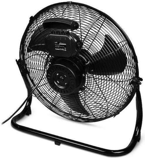 Life Meltemi Вентилатор Подов 100W С Диаметър 40см Черен