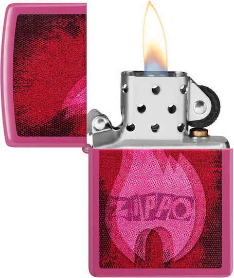 Zippo Абстрактна Запалка с Пламък в Розов Цвят