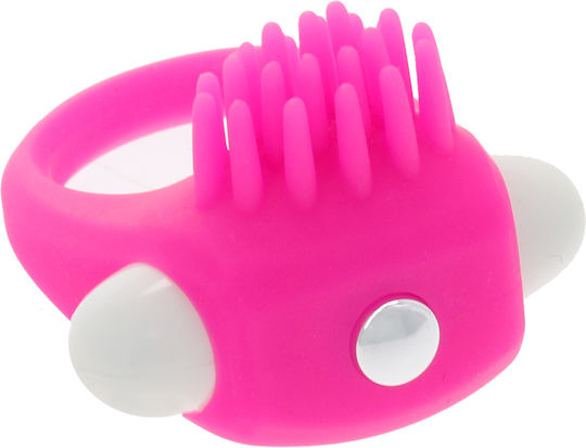 Dream Toys Lit Up Silicone Stimu Ring 5 Ring Cock Silicone Pink