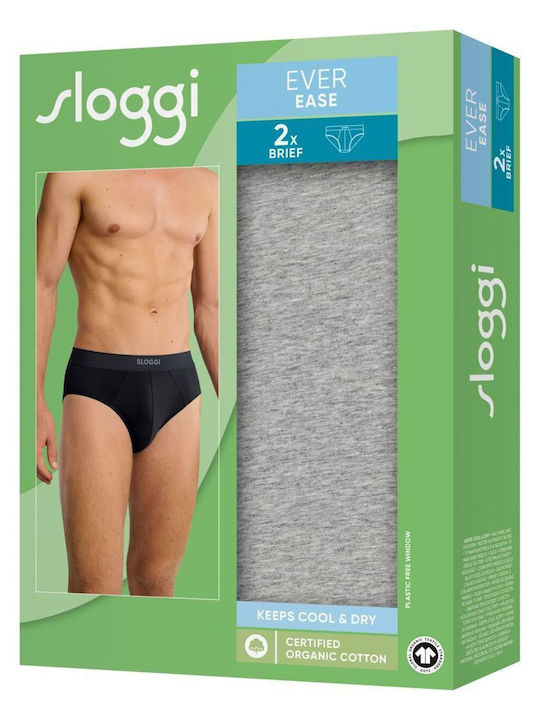 Ever Ease Men's Slips Grey Melange 2Pack