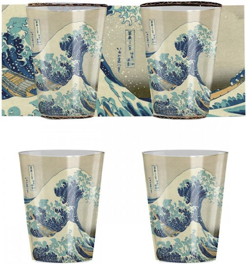 Hokusai Enesco Great Wave Kanagawa Σετ Σφηνάκια