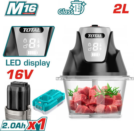 Total Mini Chopper Multi 200W mit Behälter 2l Schwarz