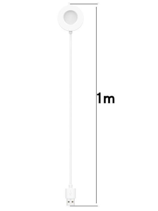 Xiaomi Watch S1 Pro Xdfind Cablu De Încărcare Magnetic Cu Port Usb Lungime 1m Alb