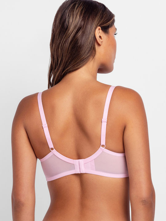 Bra with Light Padding Underwire Black/pink