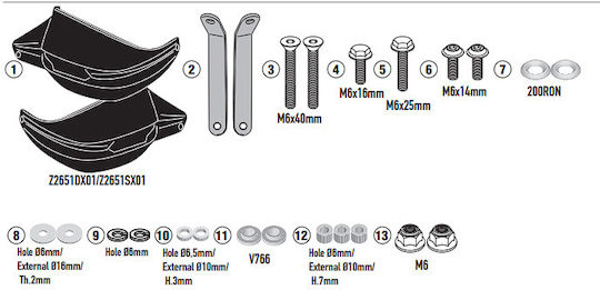 Handguards KHP9059B Royal Enfield Himalayan 450 '24 Kappa