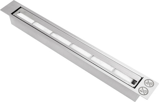 Globmetal Стенен Биоетанолова камина Вътрешно пространство Бял 90x12x40см