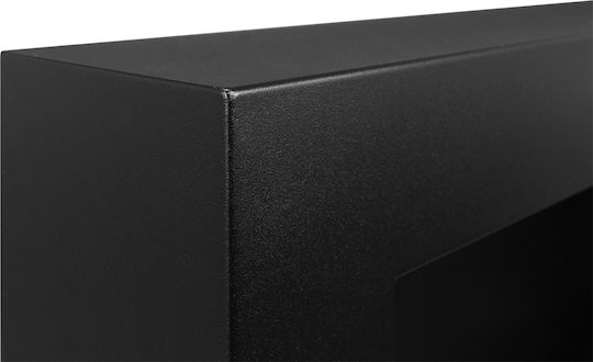 Globmetal Стенен Биоетанолова камина Вътрешно пространство Черен 65x12x40см