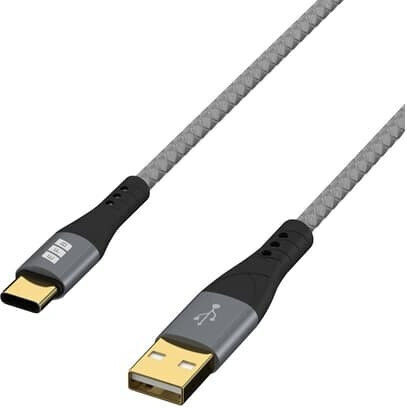 EFB Braided USB 2.0 Cable USB-C male - USB-A 60W Γκρι 3m
