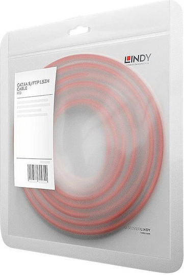 Lindy S/FTP Cat.6a Gigabit Ethernet Network Cable 7.5m Red