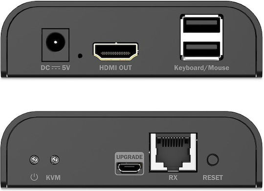 Дистрибутор Hdmi Digitus Kvm Ip Приемник 4k/60hz Черен
