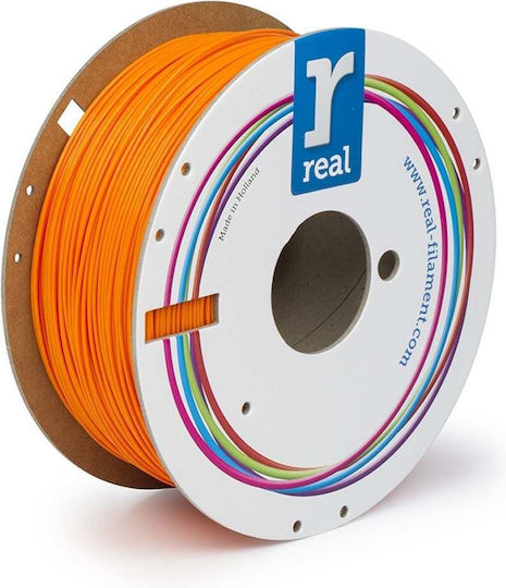 Real Filament PLA 3D Printer Filament 1.75mm Fluorescent Orange 1kg 1τμχ (Spool)