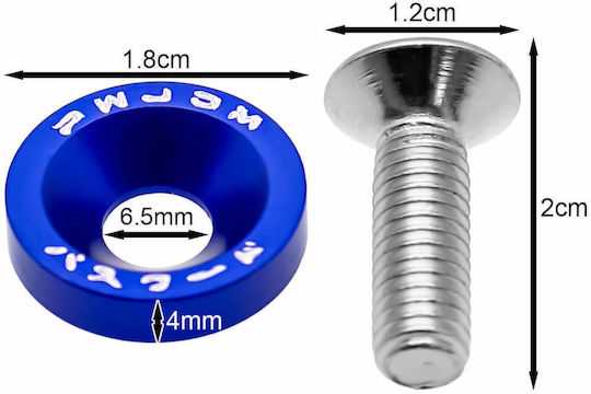 Bumper Retaining Clips Blue 10 Pieces Hw-0016