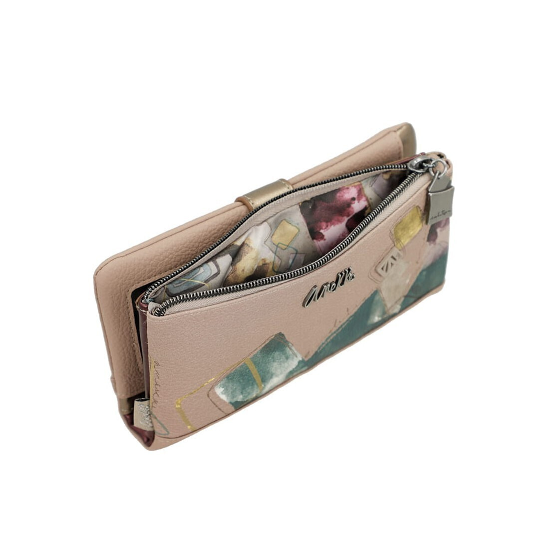 Anekke Large Women's Wallet with RFID Beige 41779-906