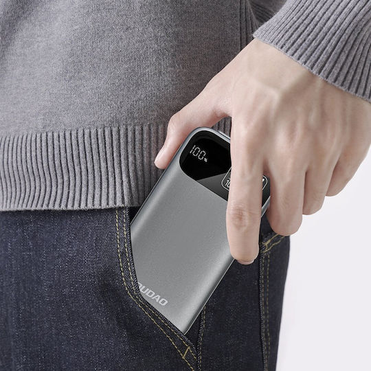 Dudao K31 Power Bank 10000mAh 22.5W με Θύρα USB-C Power Delivery / Quick Charge Γκρι
