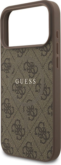 Pu 4g Umschlag Rückseite Silikon / Synthetisches Leder / Kunststoff Braun (iPhone 17 Pro)