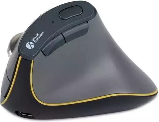 Bakker Elkhuizen FastForward 3-Mode Kabellos Ergonomisch Bluetooth Vertikal Maus Gray