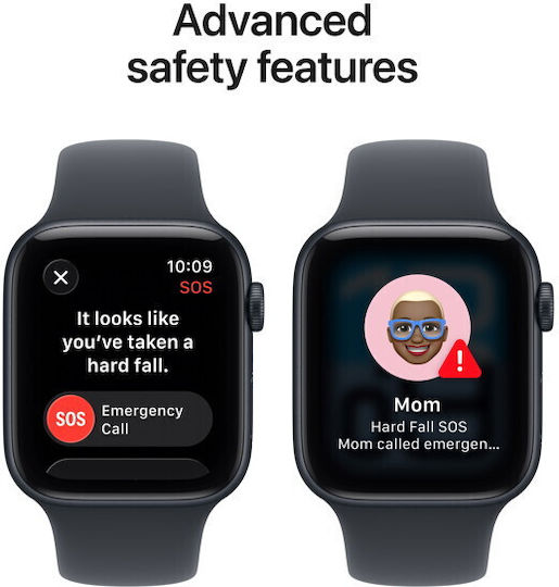 Apple Watch SE 3 Cellular Aluminium 40mm Waterproof with eSIM and Heart Rate Monitor (Midnight Aluminium Case with Midnight Sport Band - S/M)