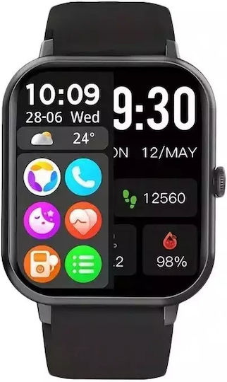 Verk Group ZL54CJ Smartwatch με Παλμογράφο (Μαύρο)