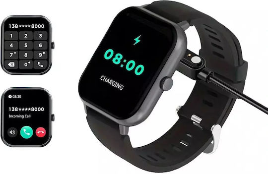 Verk Group ZL54CJ Smartwatch με Παλμογράφο (Μαύρο)