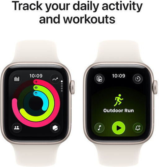 Apple Watch SE 3 Алуминий 40мм с Пулсомер (Starlight Aluminium Case with Starlight Sport Band - S/M)