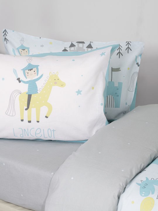 Nima Kinderbettlaken Set Mit Gummizug Hellblau 170x255cm