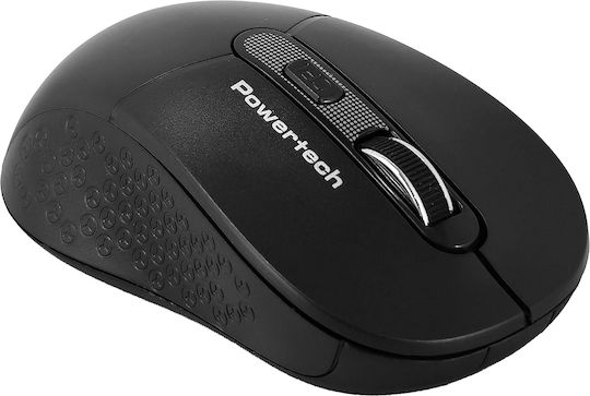 Powertech PT-1466 Безжичен Ергономичен Мишка Черен