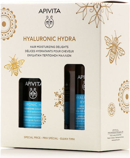 Apivita Hyaluronic Hydra Hair Care Set for Hydration with Shampoo and Conditioner 2pcs