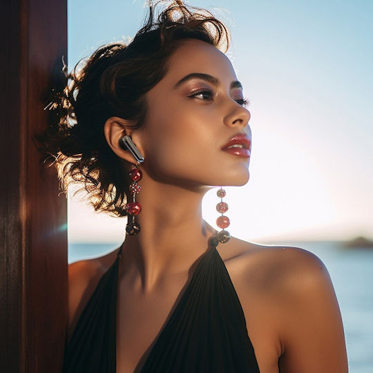 Dudao U21 In-ear Bluetooth Handsfree Ακουστικά με Θήκη Φόρτισης Μαύρα