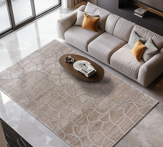 Beauty Home Χαλί 133x190cm Μπεζ, Γκρι