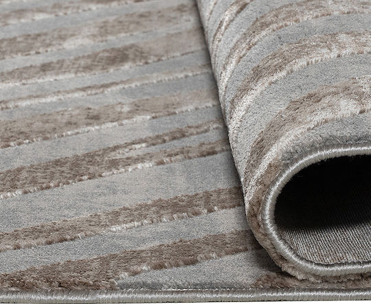 Beauty Home Rectangular Beige and Gray Living Room Rug 133x190cm 9438-165X230