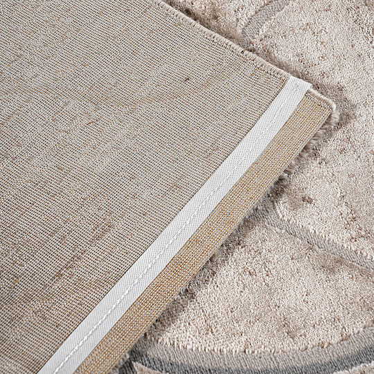 Beauty Home Rectangular Beige and Gray Living Room Rug 133x190cm 9442-165X230