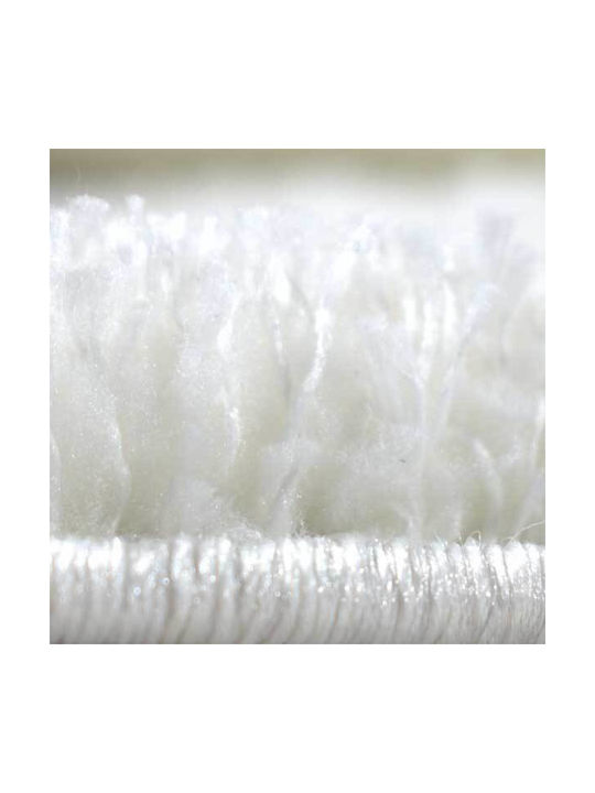 SpitiBazaar Rug Rectangular Shaggy Furry White