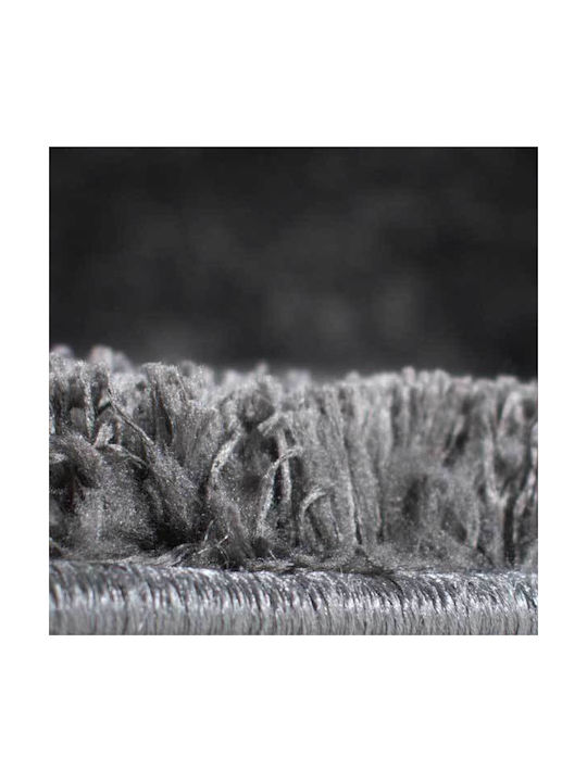 SpitiBazaar Rug Rectangular Shaggy Furry Dark Gray
