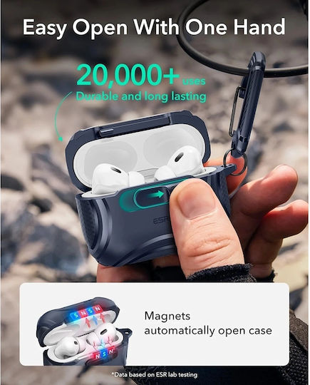ESR Cyber Flicklock Halolock Θήκη Πλαστική σε Μπλε χρώμα για Apple AirPods Pro 3