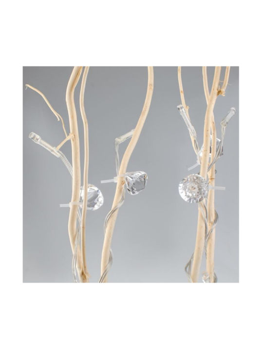 Decorative 9 Small Ecru Pampas Grass Branches 27 Led 90cm