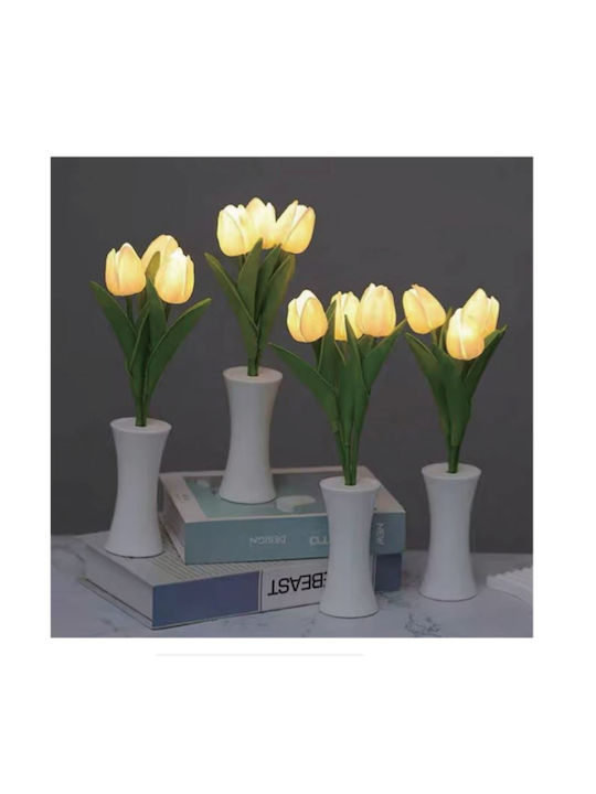 LED-Beleuchteter Blumenstrauß Mit Batterien Gelbe Tulpen 31cm