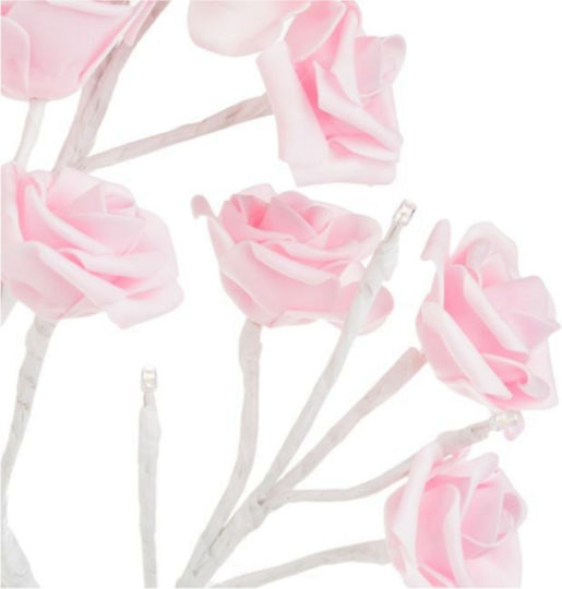 LED Baum mit Rosa Rosen Beleuchtung USB & 2 Beleuchtungsfunktionen 48cm