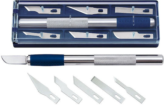 Cutting Knife Wedo Hobby Knife Set 6 Different Blade Shapes Silver