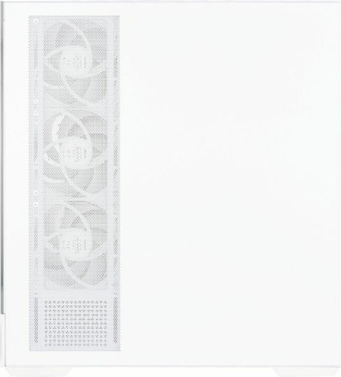 Zalman P40 DS Геймърско бюро Midi Tower Компютърна кутия със страничен прозорец Бял