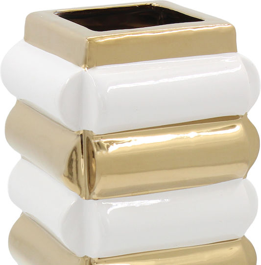 Keskor Βάζο Κεραμικό Λευκό 12x12xΥ32cm Keskor Βάζο Κεραμικό Λευκό 12x12xΥ32cm