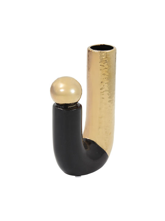 Keskor Decorative Vase Black 13x6x21cm