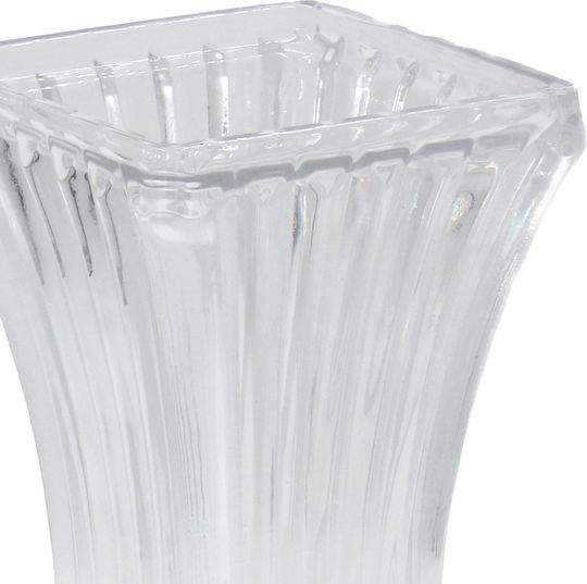 Keskor Βάζο Γυάλινο Διάφανο 12x12xΥ24.5cm Keskor Βάζο Γυάλινο Διάφανο 12x12xΥ24.5cm