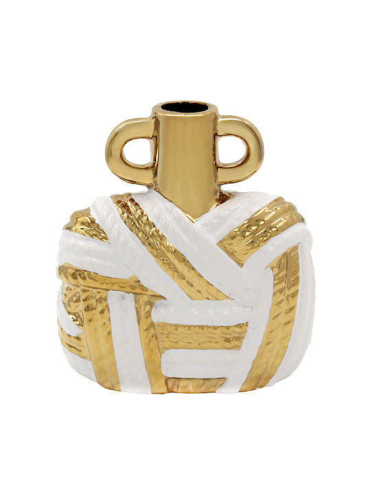 Keskor Decorative Vase White 16x6x17cm