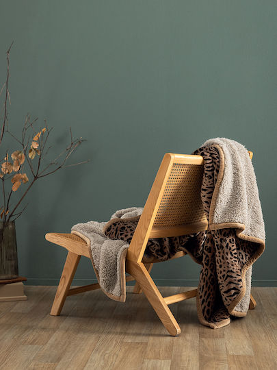 Palamaiki Yuki Fleece Blanket Super Double 220x240cm Brown