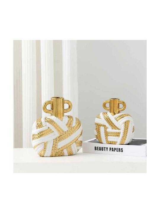 Keskor Decorative Vase White 20x7x22cm