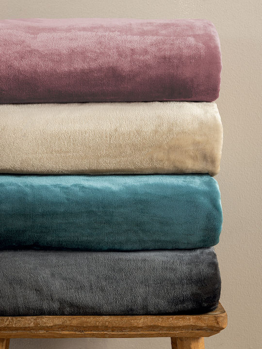 Palamaiki Lucy Pătură Polar Fleece Simplă 160x220 cm Mauve