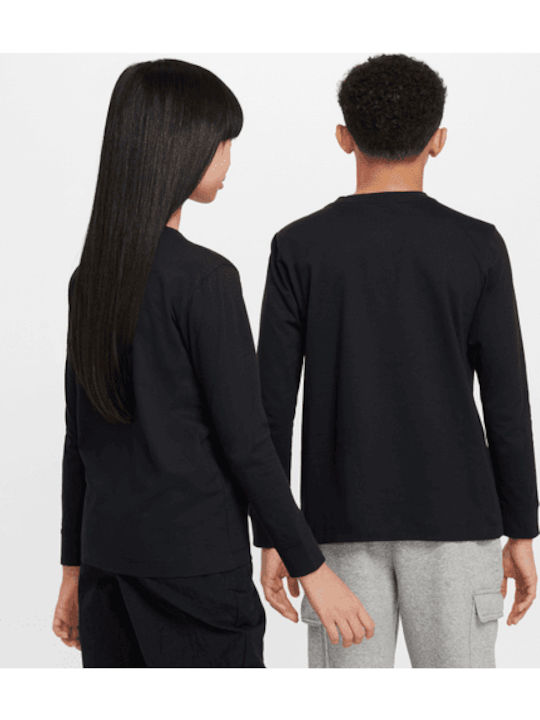 Kids' Shirt Long Sleeve Black Sportswear