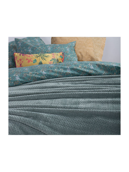 Nef-Nef Homeware Worth Κουβέρτα Fleece Μονή 160x220εκ. Πράσινη
