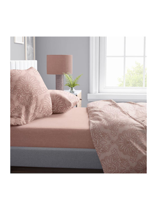 Dimcol Set Cearșafuri 240x270cm. Artemis 703 Dusty Rose 4buc